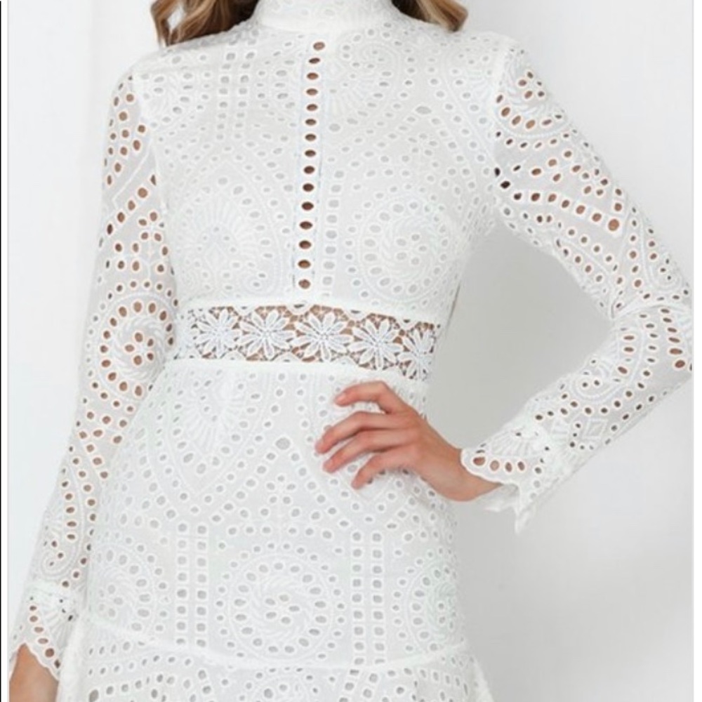 White mini dress